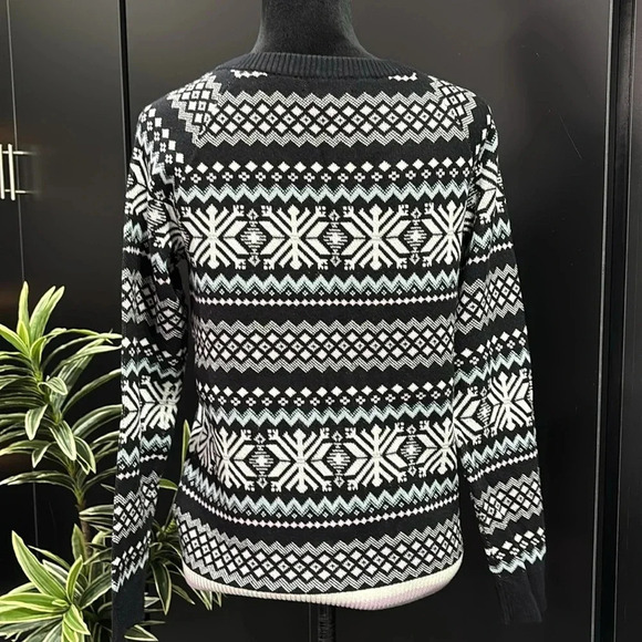 Tommy Hilfiger Wool Blend knit,scoop neck pullover,snowflake,metallic threads - Picture 5 of 11